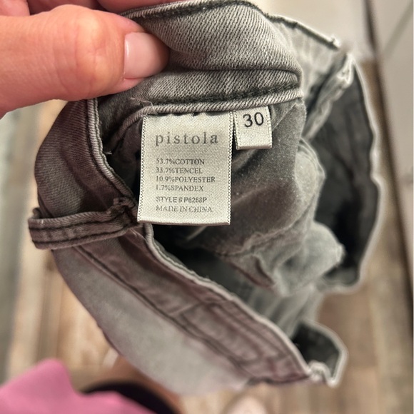 Pistola Audrey Moto Knee Skinny Jeans Green 30 - Picture 8 of 9